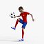 Cartoon Footballer Rigged 3D model