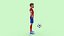 Cartoon Footballer Rigged 3D model