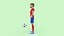 Cartoon Footballer Rigged 3D model