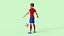 Cartoon Footballer Rigged 3D model
