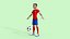 Cartoon Footballer Rigged 3D model
