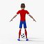 Cartoon Footballer Rigged 3D model