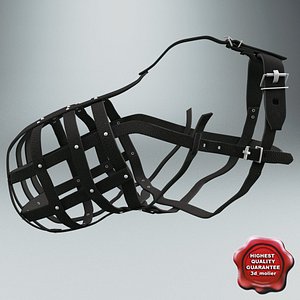 3d dog muzzle v4 model