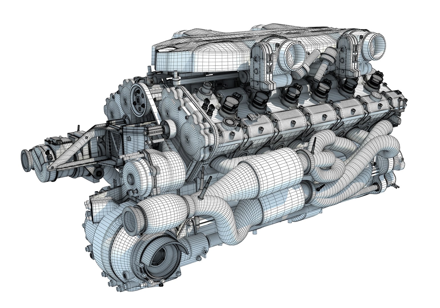 3D Model V12 Engine - TurboSquid 1303687