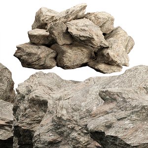 3D Low Poly Rock Asset collection vol 218-3dsmax-Blender