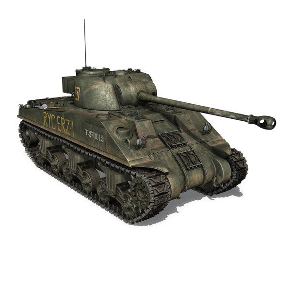 3d model of m4 sherman firefly vc