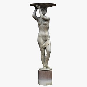 3D woman dish fountain