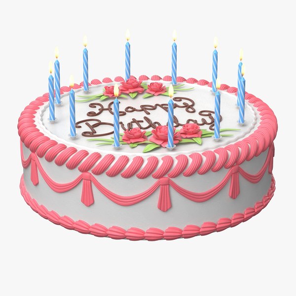 birthday cake 3d model