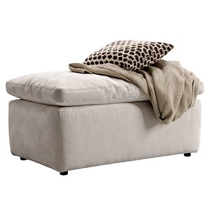3D Cloud Half Ottoman