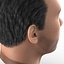 Cabeza masculina mediterránea con pelo