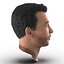 Cabeza masculina mediterránea con pelo