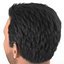 Cabeza masculina mediterránea con pelo