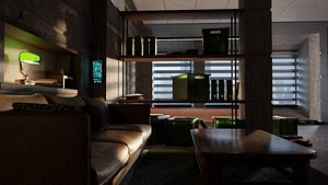 Cyberpunk Apartment v3 Scene - High Detail