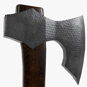 3D Medieval Metal Axe 4K PBR