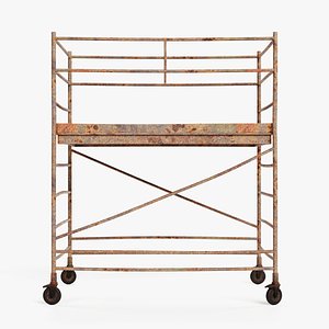 3D model old scaffolding 1