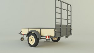 3D car trailer model 72 model
