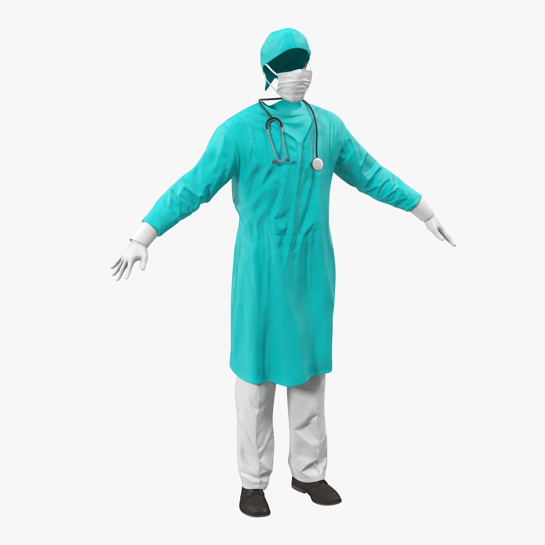Surgeon Dress 3D model preview