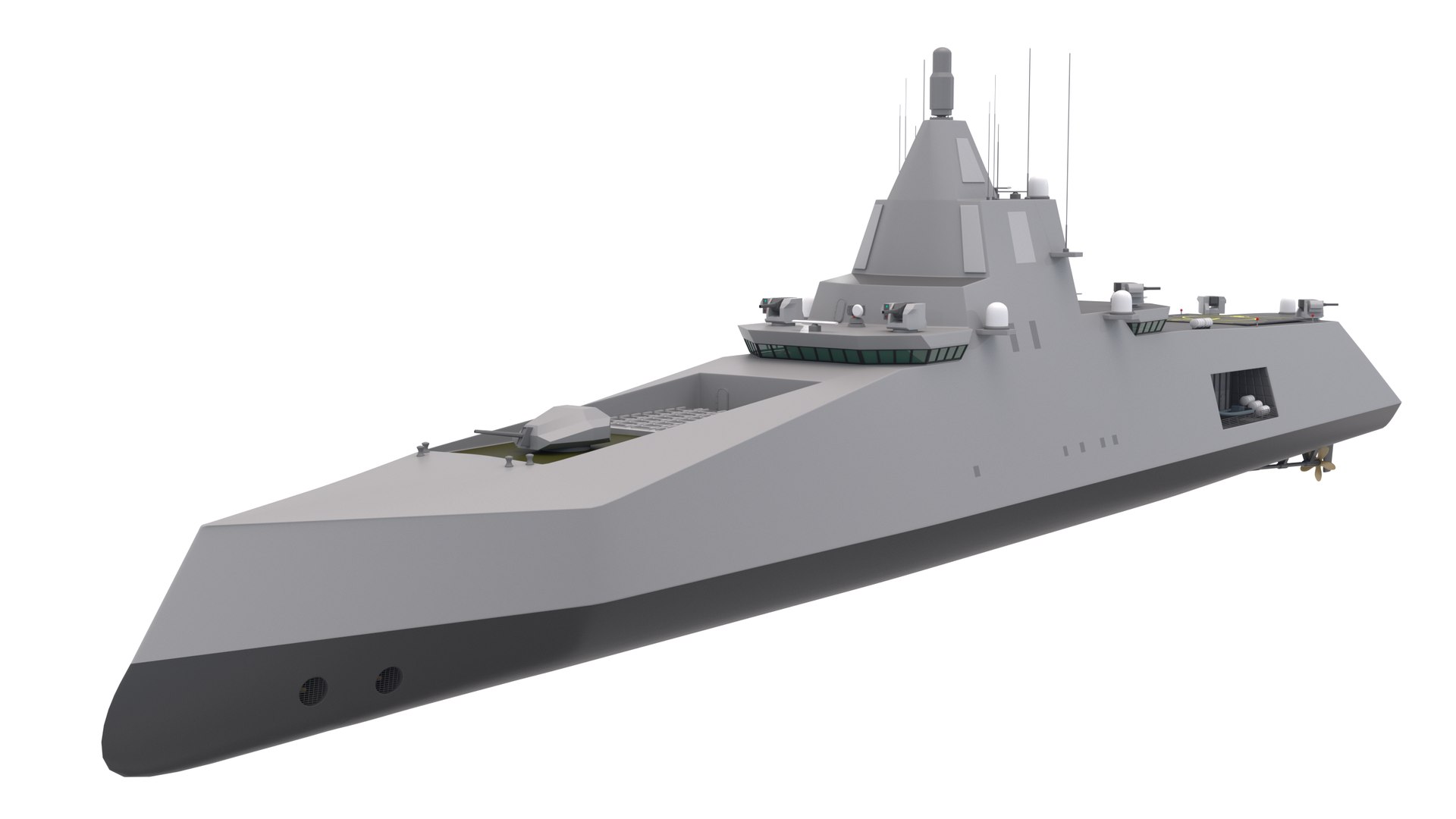 Stealth Navy Frigate 3D - TurboSquid 2203166