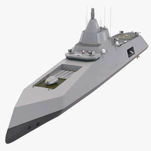 Stealth Navy Frigate 3D