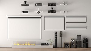 3D model Audio Projector Screen mirroring
