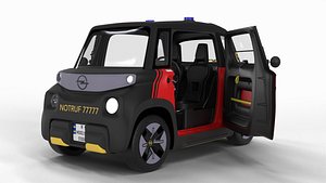Opel Rock-e 2020 Fire Service 3d model HQ interior