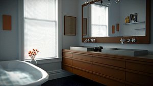 3d model bath bathroom modern