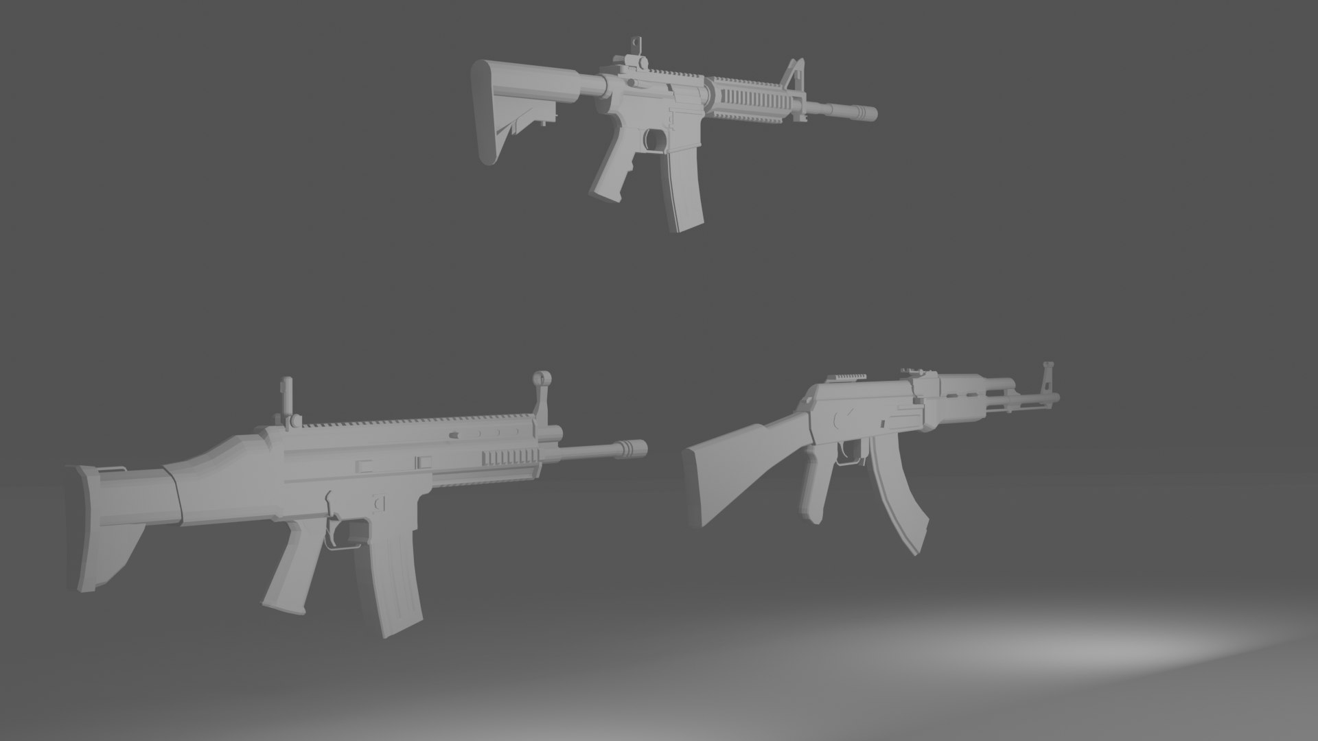 3D Model Assault Rifle Collection - TurboSquid 1986286