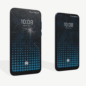 3D Smartphone Clean and Damaged
