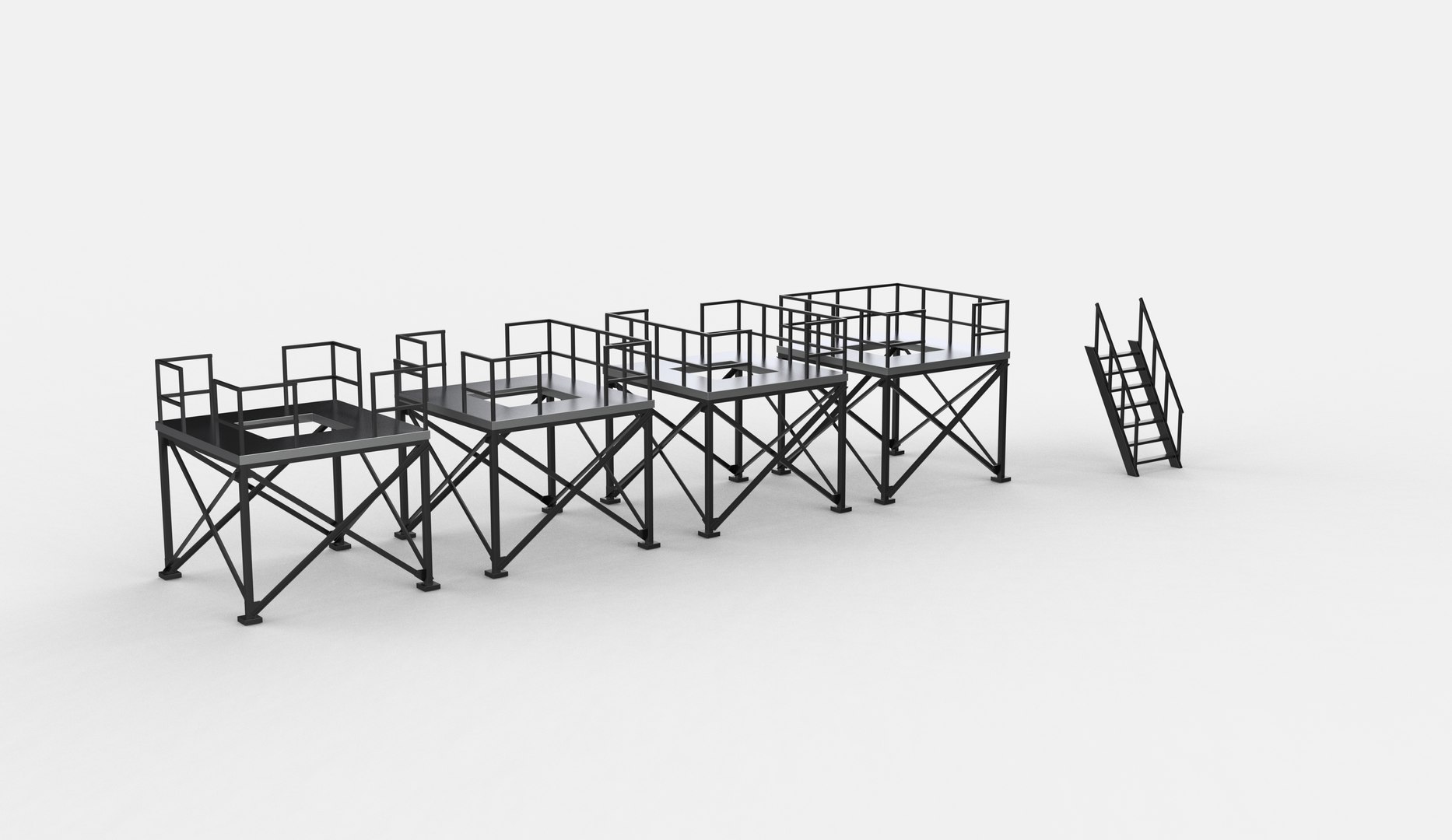 3D Industrial Platform 02 3D Model Model - TurboSquid 2571901