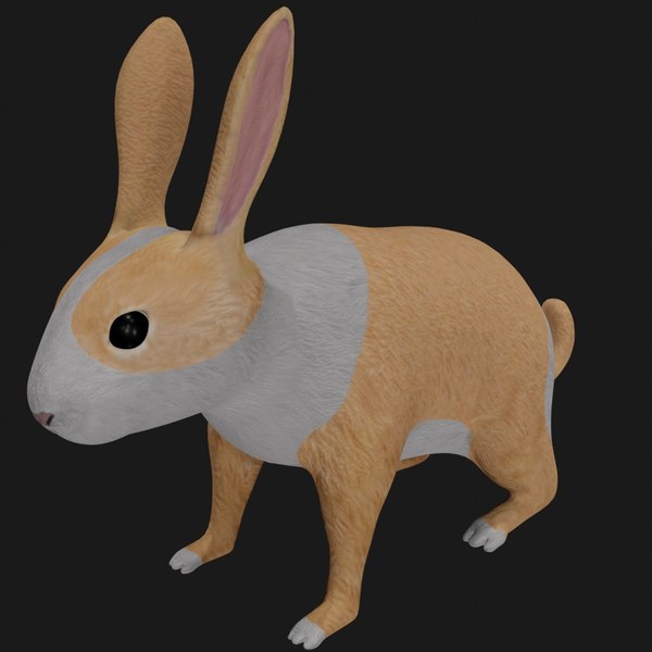 realistic rigged white 3D