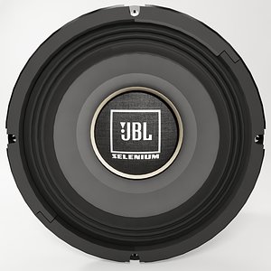 realistic jbl 2mb3p woofer 3D model