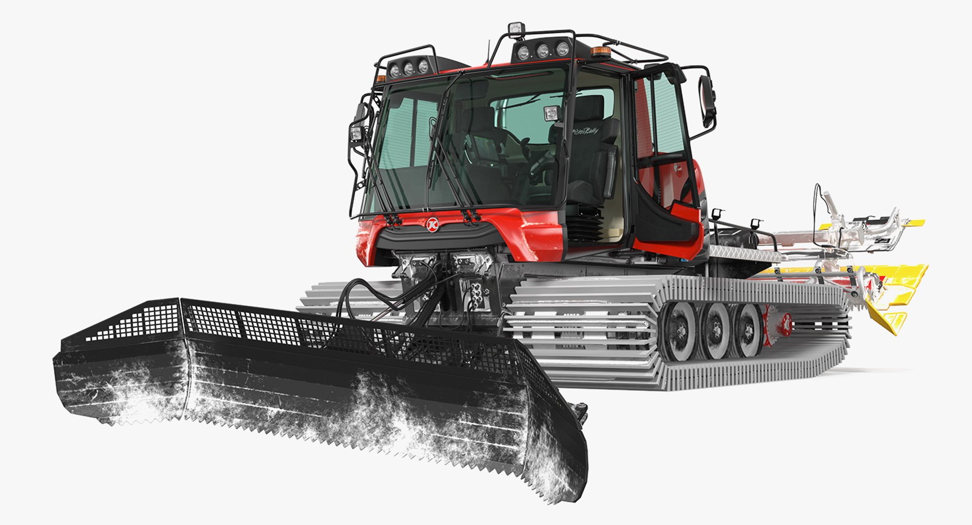 PISTENBULLY 100 Snowcat Rigged 3D model preview