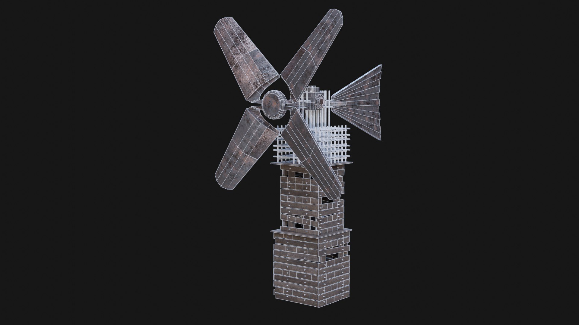 POST APO IMPROVISED WINDMILL WIND TURBINE GENERATOR SURVIVAL 3D model https://p.turbosquid.com/ts-thumb/iI/BVZvnw/qg/4_4/jpg/1680384582/1920x1080/fit_q87/f6dee9f24a2d04bed8578a75f287c0c7fb972d57/4_4.jpg