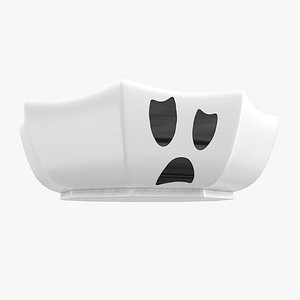 halloween bowl ghost 3d model