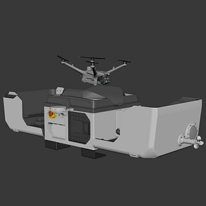 DJI Dock 3 and DJI Matrice 4TD Drone - Animated 3D model