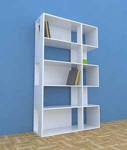 3D modern bookcase