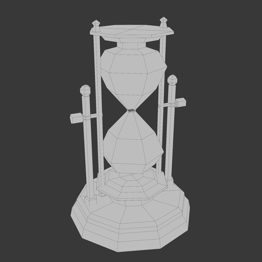 LowPoly Vintage Hourglass 3D Model - TurboSquid 2418313