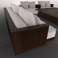 LIVING ROOM SET SOFA TABLE PILLOWS SALA