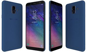 3D samsung galaxy a6 blue model