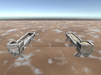 Rustic Cattle Trough - Empty and Feed Variants