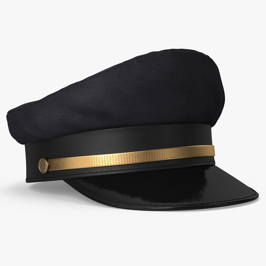 Airline Captains Cap 3D model preview