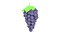 3D cartoon grape