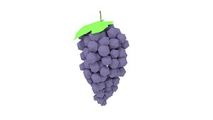 Low Poly Cartoon Grape
