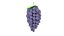 3D cartoon grape