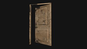 door wood low poly