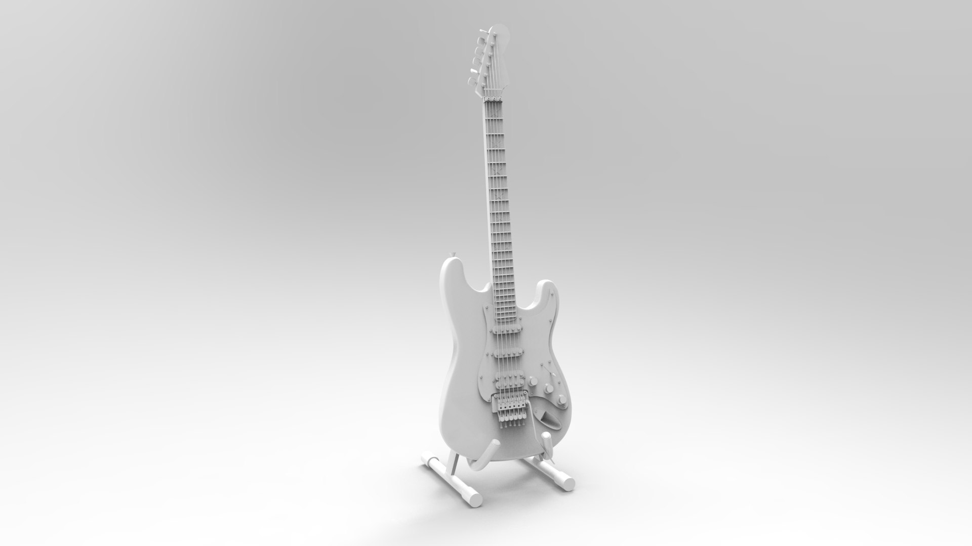 Guitar Fender Richie Sambora 3d Model