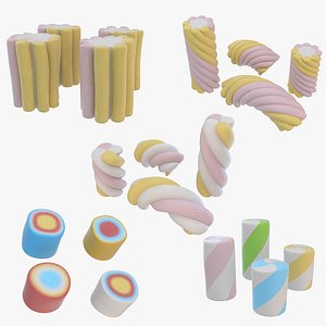 3D marshmallow candy color