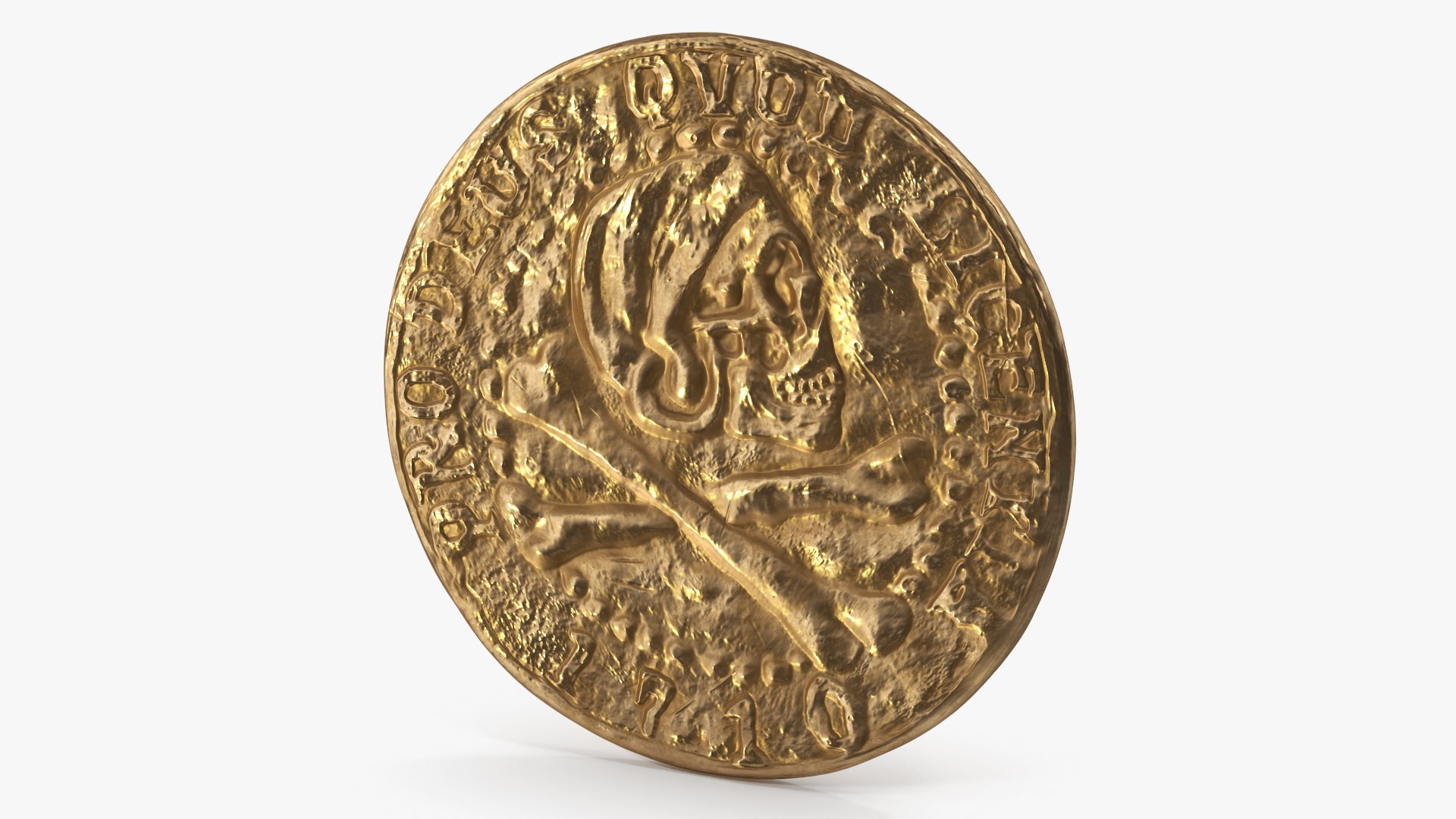 Treasure Pirate Gold Coin 3D model preview