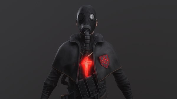 3D Post apocalyptic Priest model
