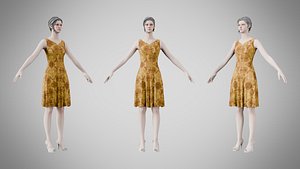 Dress 36 Amber Stream Brocade